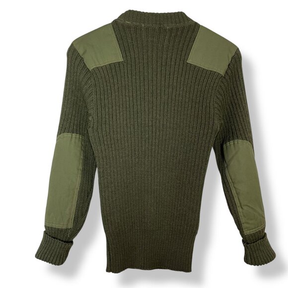 Vintage Jack Young Associates Sweater Tactical Military Green Size 38 Ribbed - Picture 2 of 12
